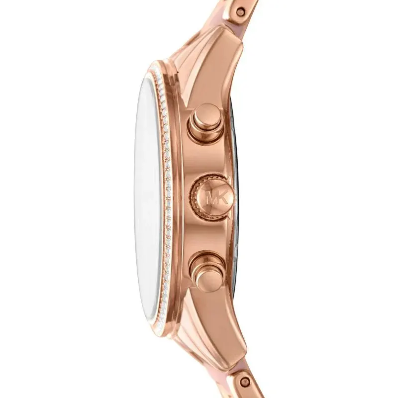 Michael Kors Ritz Chronograph MOP Dial Dress Ladies Watch- MK6769